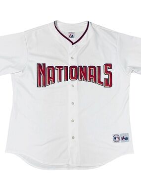 Vintage Washington NATIONALS Majestic White / Home Baseball Jersey - Made in USA